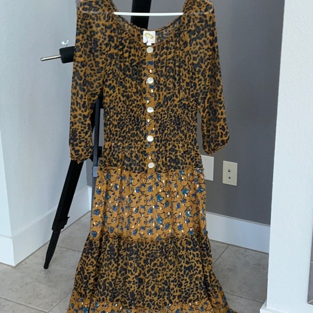 Leopard Print Button-Down Dress
